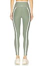 view 4 of 6 Spacedye New Moves High Waisted Midi Legging in Grey Sage Heather & Cloud White