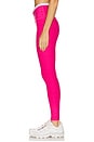 view 3 of 6 Spacedye Outlines High Waisted Midi Legging in Vivid Pink Heather & Cloud White