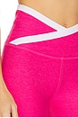 view 6 of 6 Spacedye Outlines High Waisted Midi Legging in Vivid Pink Heather & Cloud White