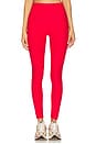 view 1 of 6 Spacedye Caught in The Midi High Waist Leggings in Candy Apple Red