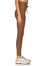 view 3 of 6 Spacedye Go Pocket Midi Legging in True Chocolate Heather