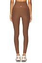 view 4 of 6 Spacedye Go Pocket Midi Legging in True Chocolate Heather