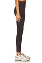 view 3 of 6 Spacedye At Your Leisure High Waisted Midi Legging in Dark Chocolate Heather