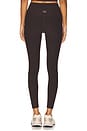 view 4 of 6 Spacedye At Your Leisure High Waisted Midi Legging in Dark Chocolate Heather