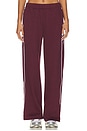 view 1 of 6 Luxe Fleece Piper Wide Leg Pant in Dark Cherry