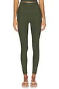 view 1 of 6 Spacedye Caught in The Midi High Waisted Legging in Army Green Heather