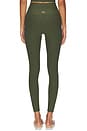view 4 of 6 Spacedye Caught in The Midi High Waisted Legging in Army Green Heather