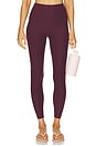 view 1 of 6 Spacedye Caught in The Midi High Waisted Legging in Midnight Burgundy Heather