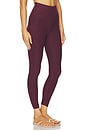 view 2 of 6 Spacedye Caught in The Midi High Waisted Legging in Midnight Burgundy Heather
