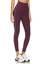 view 3 of 7 Spacedye Ready Midi Legging in Midnight Burgundy Heather