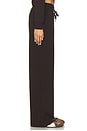 view 3 of 6 Breathe Easy Ribbed Wide Leg Pant in Dark Chocolate