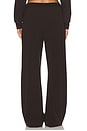 view 4 of 6 Breathe Easy Ribbed Wide Leg Pant in Dark Chocolate