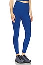 view 2 of 6 Spacedye At Your Leisure High Waisted Midi Legging in Marine Blue Heather