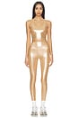 view 5 of 6 High Waisted Midi Legging in Liquid Foil Copper