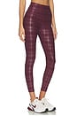 view 2 of 6 High Waisted Midi Legging in Midnight Burgundy Plaid
