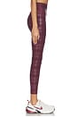 view 3 of 6 High Waisted Midi Legging in Midnight Burgundy Plaid