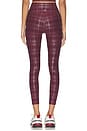 view 4 of 6 High Waisted Midi Legging in Midnight Burgundy Plaid