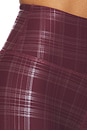 view 6 of 6 High Waisted Midi Legging in Midnight Burgundy Plaid
