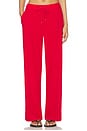 view 1 of 6 Breathe Easy Ribbed Wide Leg Pant in Holly Red