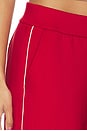 view 7 of 7 Piped Wide Leg Pant in Holly Red