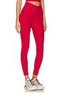 view 2 of 6 Spacedye Centered Midi Legging in Holly Red Heather
