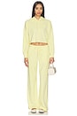 view 5 of 6 Breathe Easy Ribbed Wide Leg Pant in Yellow Swirl
