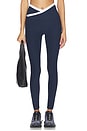 view 1 of 6 Spacedye Outlines High Waisted Midi Legging in Nocturnal Navy