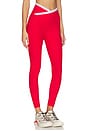 view 2 of 6 Spacedye Outlines High Waisted Midi Legging in Chili Red Heather