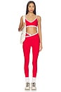 view 5 of 6 Spacedye Outlines High Waisted Midi Legging in Chili Red Heather