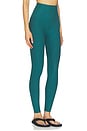 view 2 of 6 Spacedye Caught in The Midi High Waisted Legging in Teal Sea Heather