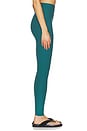 view 3 of 6 Spacedye Caught in The Midi High Waisted Legging in Teal Sea Heather