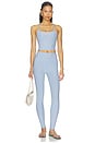 view 5 of 6 Spacedye Caught In The Midi High Waist Legging in Pastel Periwinkle Heather