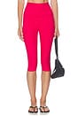 view 1 of 6 High Waisted Pedal Pusher Legging in Berry Red Heather