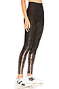 view 2 of 5 Alloy Ombre High Waisted Midi Legging in Black & Gunmetal Speckle