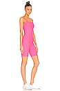 view 2 of 3 Spacedye Get In Gear Biker Jumpsuit in Electric Pink Heather