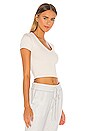 view 2 of 4 Remix Cropped Tee in Cream Heather
