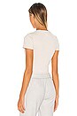 view 3 of 4 Remix Cropped Tee in Cream Heather
