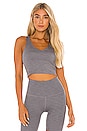 view 1 of 4 Go To Cropped Tank in Gray Heather