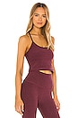 view 2 of 4 Spacedye Slim Racerback Cropped Tank in Deep Merlot