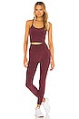 view 4 of 4 Spacedye Slim Racerback Cropped Tank in Deep Merlot