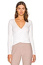 view 1 of 4 Wrap Party Long Sleeve Top in White