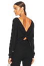 view 1 of 4 Do the Twist Cropped Pullover in Black