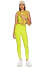 view 4 of 4 Spacedye Motivate Cropped Tank in True Chartreuse Heather