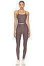 view 4 of 4 Spacedye Slim Racerback Cropped Tank in Woodland Heather