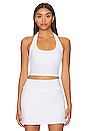 view 1 of 4 Spacedye Well Rounded Cropped Halter Tank in Cloud White
