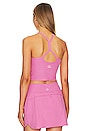view 3 of 4 Spacedye Slim Racerback Cropped Tank in Pink Bloom Heather