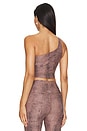 view 3 of 4 Softmark One And Only Shoulder High Cropped Tank Top in Neutral Snakeskin