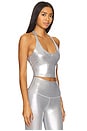 view 2 of 4 On The Up Cropped Tank Top in Liquid Silver