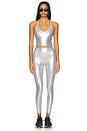 view 4 of 4 On The Up Cropped Tank Top in Liquid Silver