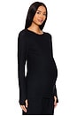 view 3 of 5 Featherweight Count On Me Maternity Crew Pullover Top in Darkest Night